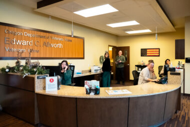 staff behind counter