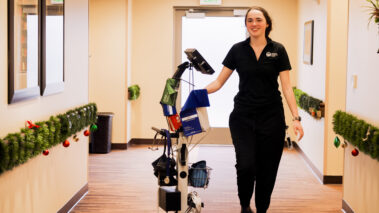 staff member using computer