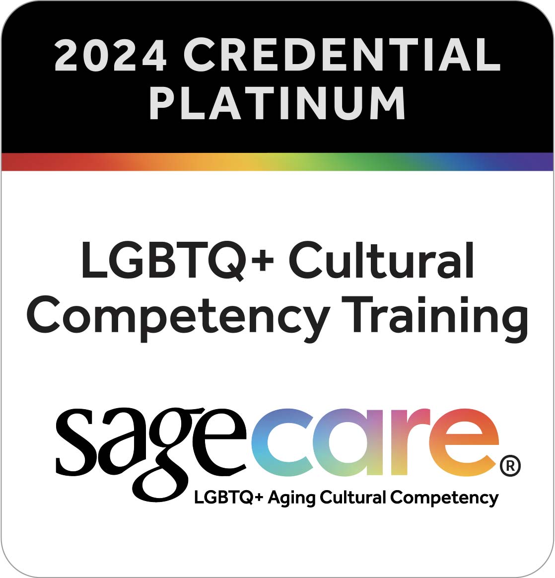 LGBTQ+ cultural competency training badge